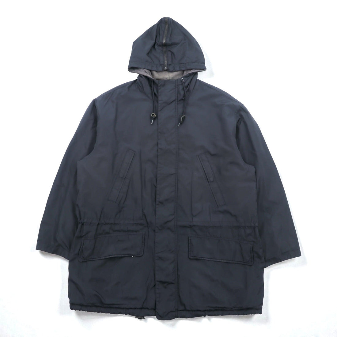 NAUTICA 90年代 N-3B Thermolite ACTIVE 中綿 フライトジャケット M ブラック ナイロン ドローコード ラビットパーカー