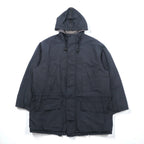 NAUTICA 90年代 N-3B Thermolite ACTIVE 中綿 フライトジャケット M ブラック ナイロン ドローコード ラビットパーカー