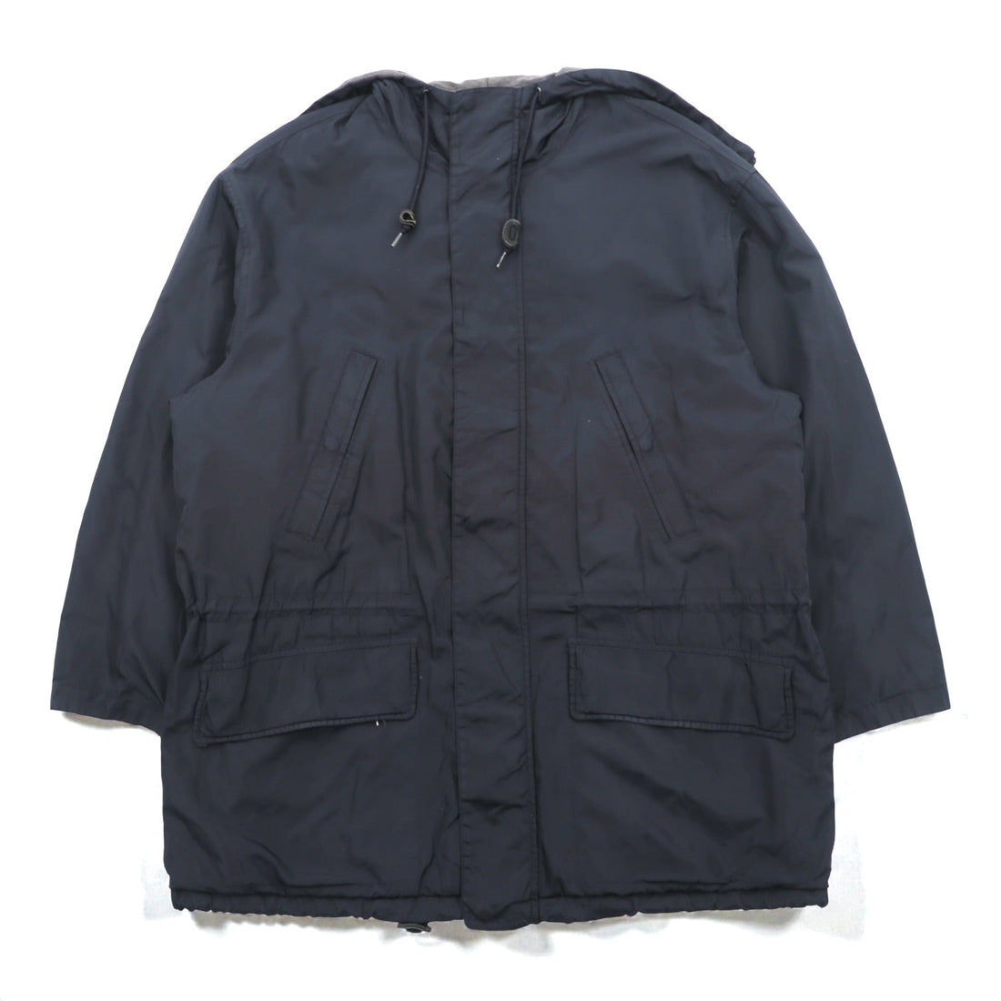 NAUTICA 90年代 N-3B Thermolite ACTIVE 中綿 フライトジャケット M ブラック ナイロン ドローコード ラビットパーカー