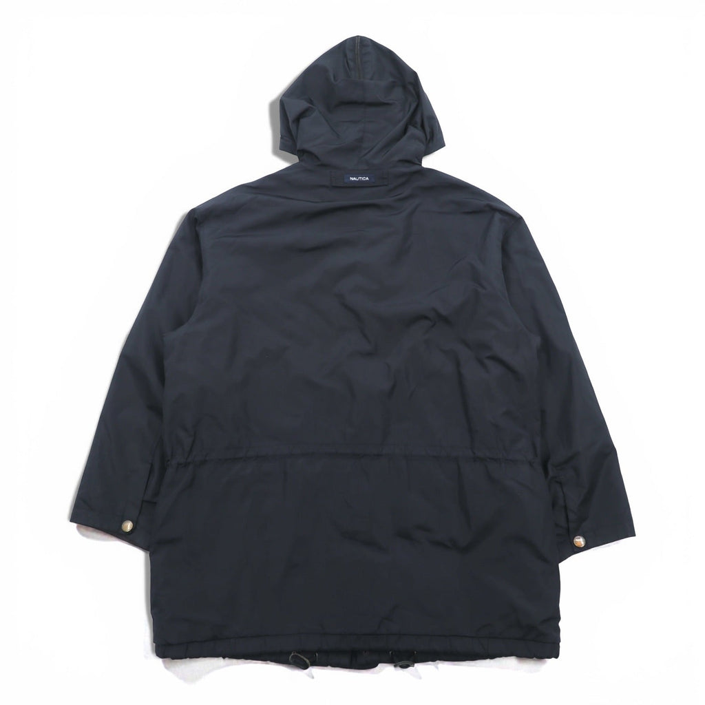 NAUTICA 90年代 N-3B Thermolite ACTIVE 中綿 フライトジャケット M ブラック ナイロン ドローコード ラビットパーカー