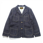 CALEE Made in Japan Rigid Denim Coverall L Blue Cotton Dark Navy