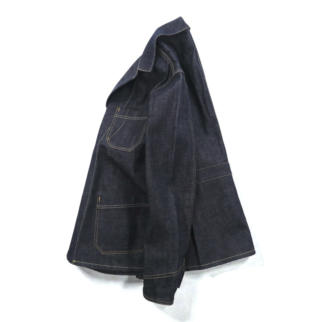CALEE Made in Japan Rigid Denim Coverall L Blue Cotton Dark Navy