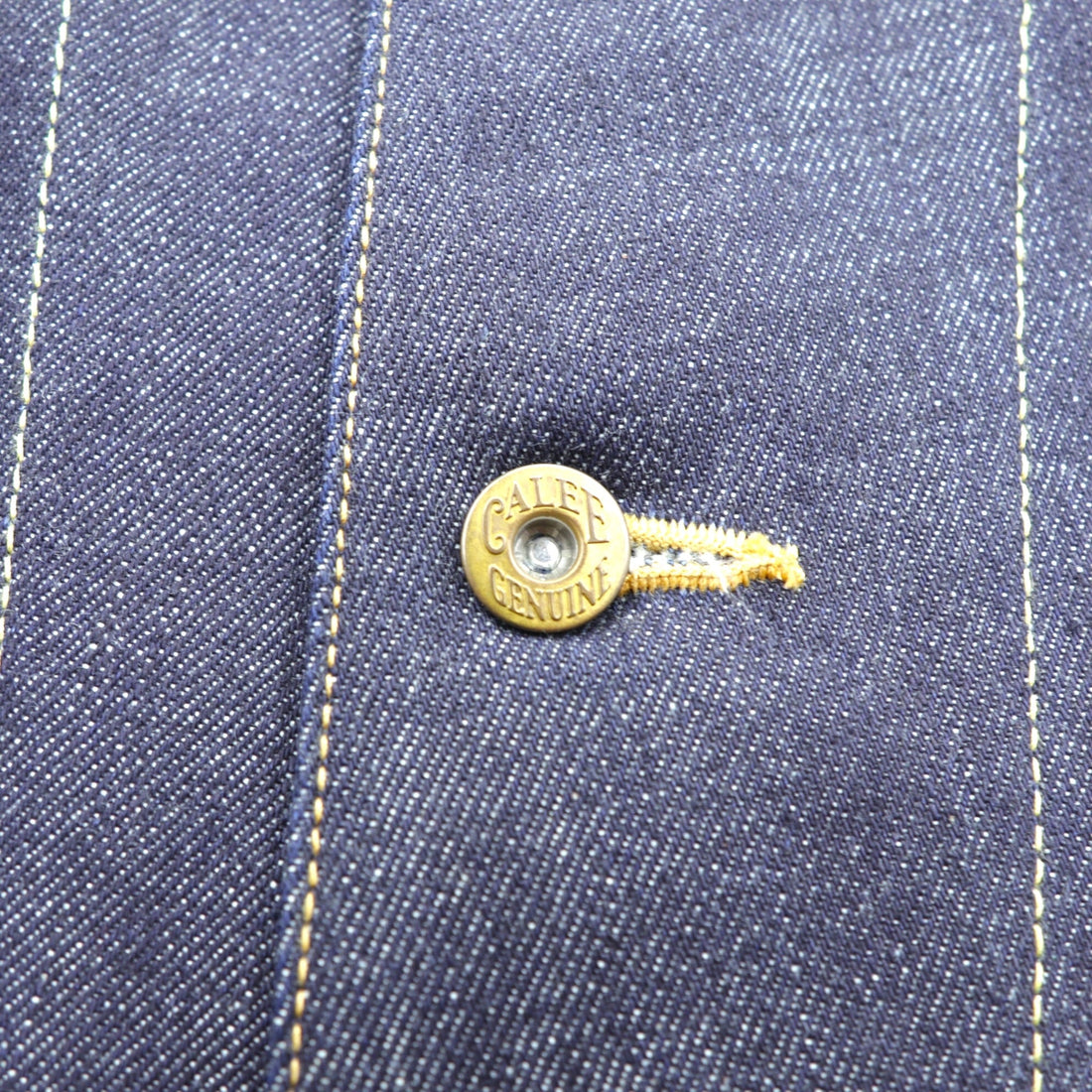 CALEE Made in Japan Rigid Denim Coverall L Blue Cotton Dark Navy