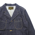 CALEE Made in Japan Rigid Denim Coverall L Blue Cotton Dark Navy