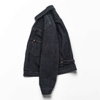Levi's PREMIUM 1st Type Big E Denim Jacket, Black Cotton, 1 Trucker Size S, Wartime Model, Cinch Back, Double Pleats, Relaxed Fit, A3174-0000