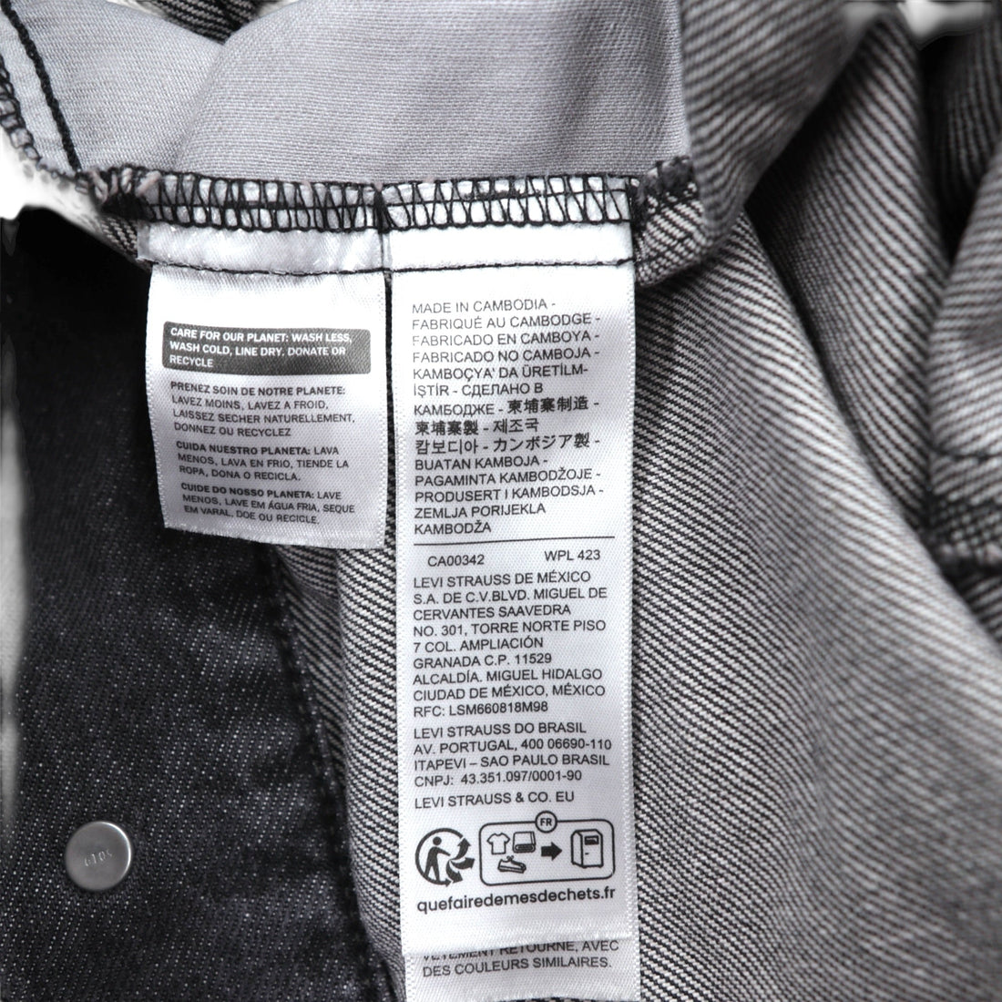 Levi's PREMIUM 1st タイプ 大戦モデル ビッグE デニム トラッカージャケット Gジャン S ブラック TYPE1 短丈 ビッグサイズ シンチバック ダブルプリーツ A3174-0000