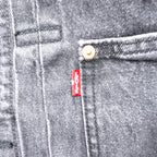 Levi's PREMIUM 1st タイプ 大戦モデル ビッグE デニム トラッカージャケット Gジャン S ブラック TYPE1 短丈 ビッグサイズ シンチバック ダブルプリーツ A3174-0000