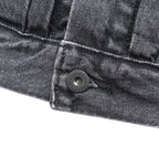 Levi's PREMIUM 1st Type Big E Denim Jacket, Black Cotton, 1 Trucker Size S, Wartime Model, Cinch Back, Double Pleats, Relaxed Fit, A3174-0000