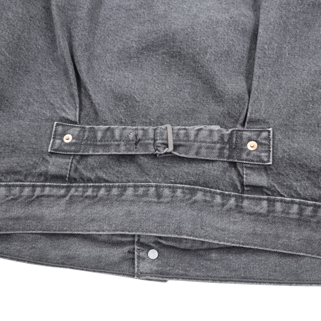 Levi's PREMIUM 1st タイプ 大戦モデル ビッグE デニム トラッカージャケット Gジャン S ブラック TYPE1 短丈 ビッグサイズ シンチバック ダブルプリーツ A3174-0000