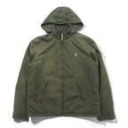 Polo Ralph Lauren 90s Swing Top Harrington Jacket, Medium, Khaki Polyester, Fleece Liner, Retractable Hood, Small Pony Embroidery