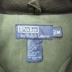 Polo Ralph Lauren 90s Swing Top Harrington Jacket, Medium, Khaki Polyester, Fleece Liner, Retractable Hood, Small Pony Embroidery