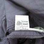 DAKS 80s Made in UK Glen Check 2B Tailored Jacket Blue Leather L Gray Wool PURE NEW
