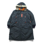 MONSIEUR NICOLE 90s Made in Japan N-3B Flight Jacket, XL, Black Nylon, CLUB WORKERS Padded Drawcord Rabbit Hoodie