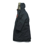 MONSIEUR NICOLE 90s Made in Japan N-3B Flight Jacket, XL, Black Nylon, CLUB WORKERS Padded Drawcord Rabbit Hoodie