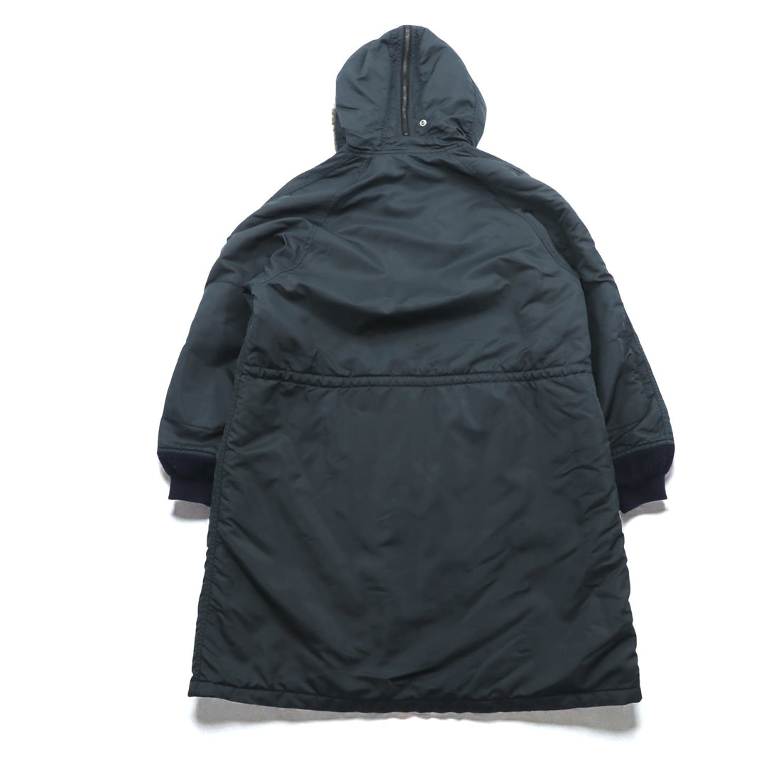 MONSIEUR NICOLE 90s Made in Japan N-3B Flight Jacket, XL, Black Nylon, CLUB WORKERS Padded Drawcord Rabbit Hoodie