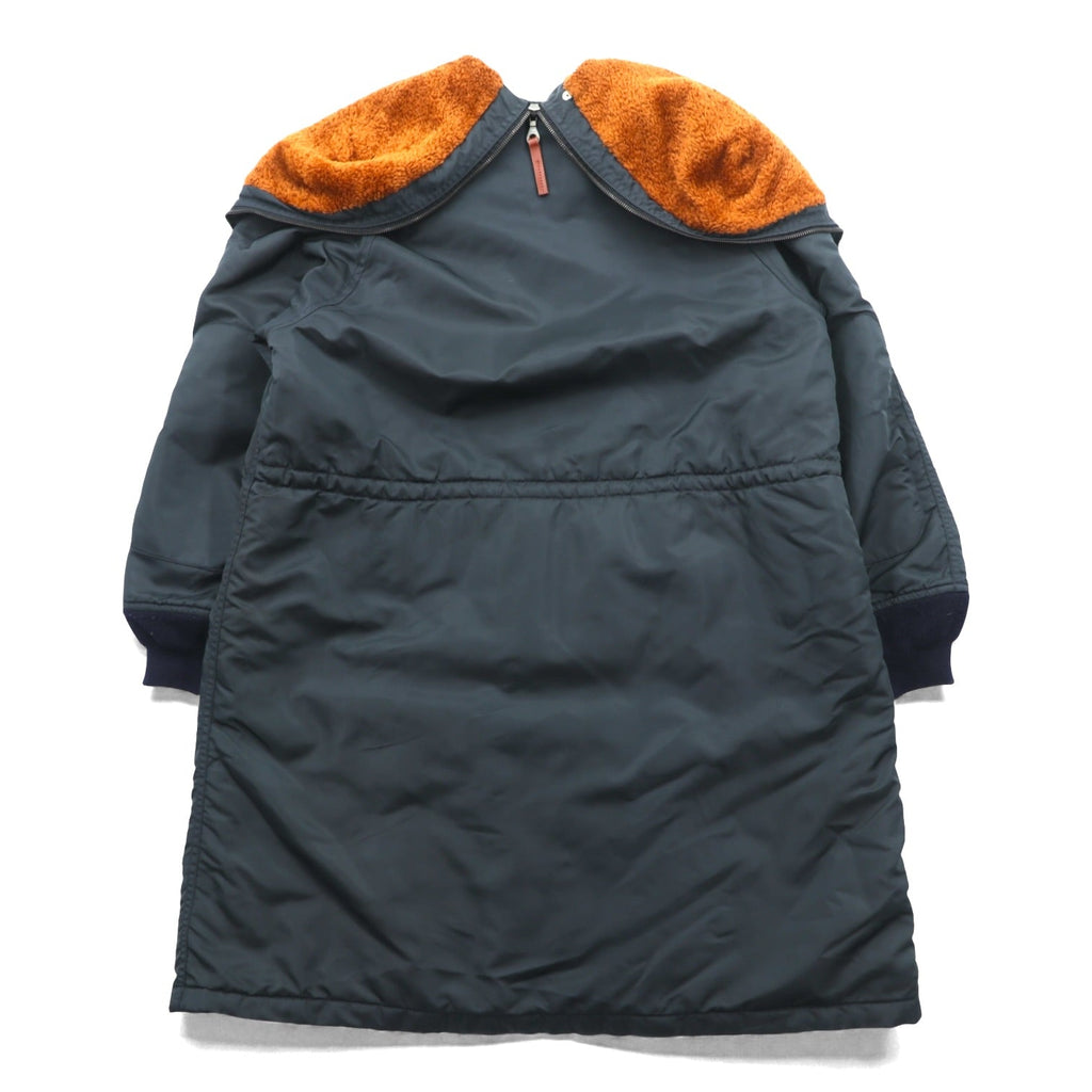 MONSIEUR NICOLE 90s Made in Japan N-3B Flight Jacket, XL, Black Nylon, CLUB WORKERS Padded Drawcord Rabbit Hoodie