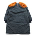 MONSIEUR NICOLE 90s Made in Japan N-3B Flight Jacket, XL, Black Nylon, CLUB WORKERS Padded Drawcord Rabbit Hoodie