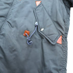MONSIEUR NICOLE 90s Made in Japan N-3B Flight Jacket, XL, Black Nylon, CLUB WORKERS Padded Drawcord Rabbit Hoodie
