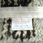 VINTAGE Made in Canada Cowichan Knit Sweater, Large, Beige Wool, CANADIAN SWEATER CO. Thunderbird Zip Up