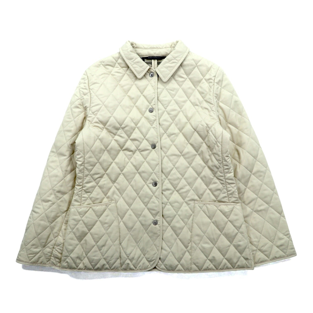 BURBERRY 英国製 キルティングジャケット M ベージュ 裏地 ノバチェック イギリス製