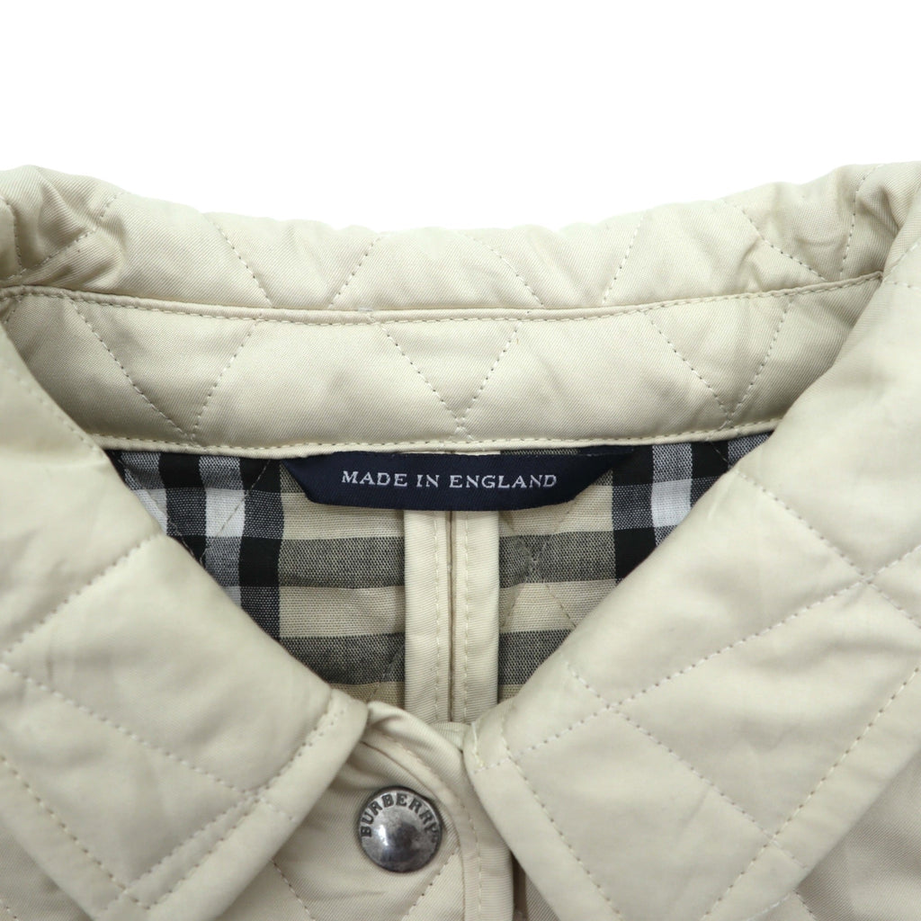 BURBERRY 英国製 キルティングジャケット M ベージュ 裏地 ノバチェック イギリス製