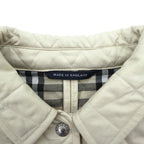 BURBERRY 英国製 キルティングジャケット M ベージュ 裏地 ノバチェック イギリス製