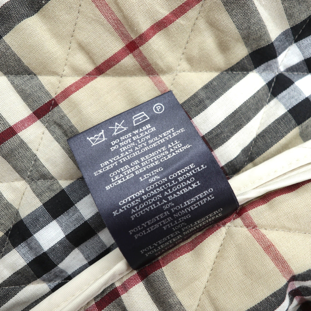BURBERRY 英国製 キルティングジャケット M ベージュ 裏地 ノバチェック イギリス製