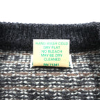 L.L.Bean 90年代 ノルウェー製 ヴィンテージ チロリアン バーズアイニット カーディガン S メタルフックボタン ノルディック柄 チロル ウール BA30