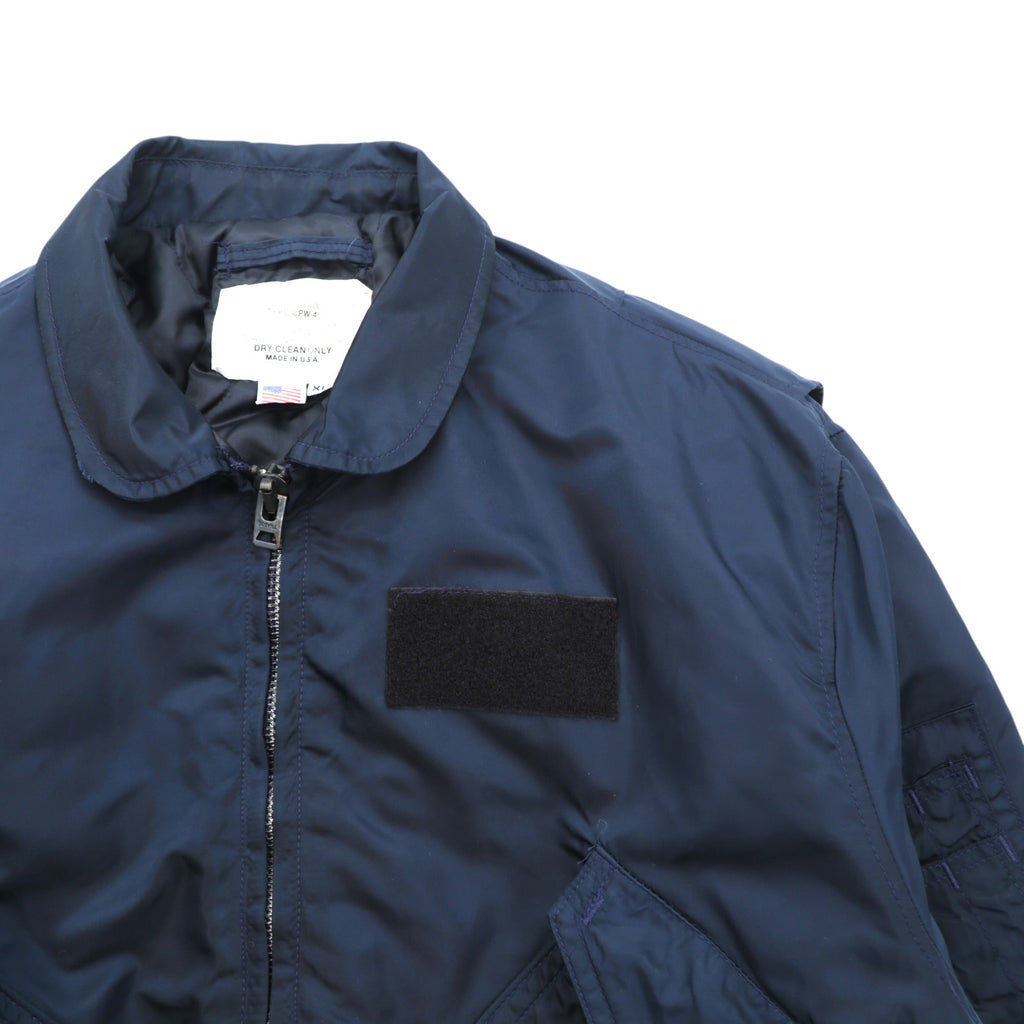 SPIEWAK 90年代 USA製 CPW-45 フライトジャケット XL ネイビー 短丈 ミリタリー 中綿 SCOVILLジップ T4526