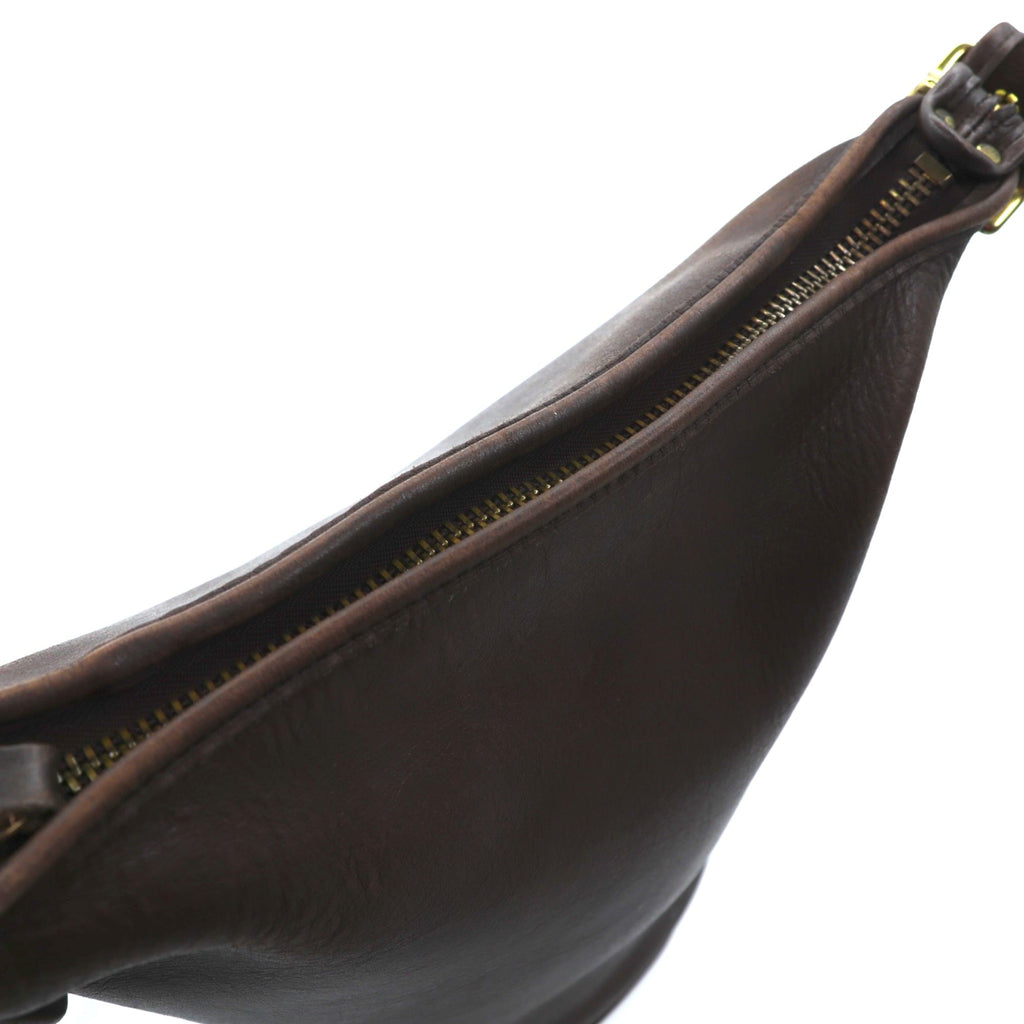 COACH Made in USA Old Bucket Shoulder Bag Brown Leather and Cowhide 9953