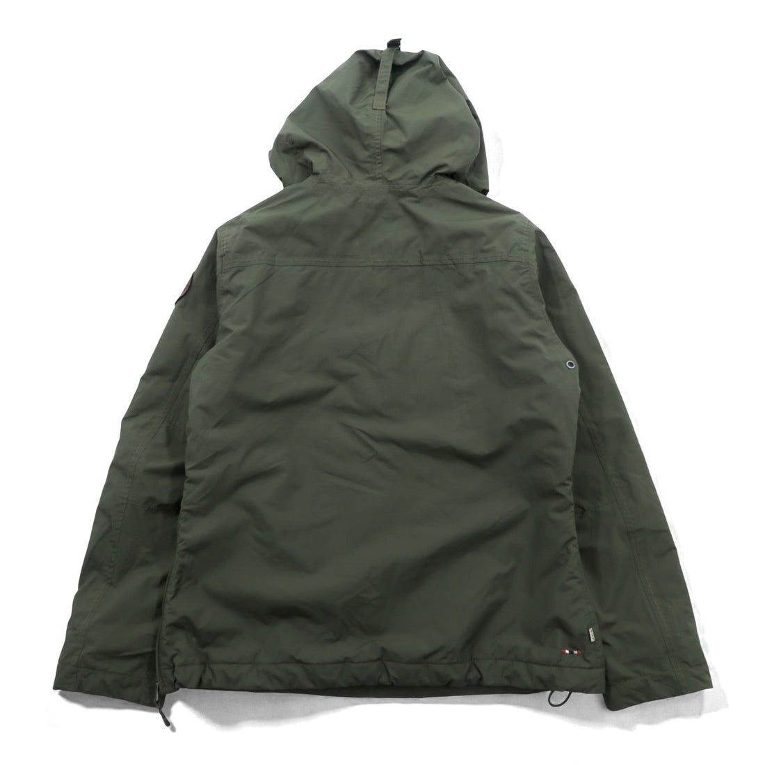 NAPAPIJRI ハーフジップ アノラックパーカー XL カーキ 中綿 ドローコード サイドジップ スリット Rainforest Jacket N0YGU0