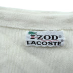 LACOSTE 70s Made in USA Acrylic Knit Cardigan L White IZOD Thread Tag ILGWU UNION