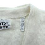 LACOSTE 70s Made in USA Acrylic Knit Cardigan L White IZOD Thread Tag ILGWU UNION