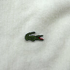 LACOSTE 70s Made in USA Acrylic Knit Cardigan L White IZOD Thread Tag ILGWU UNION