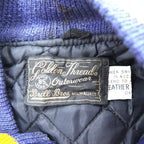 Brill Bros 80年代 USA製 ヴィンテージ スタジャン M ウール 袖レザー切替 レタード ワッペン Golden Thread