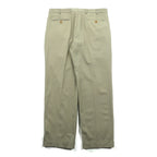Brooks Brothers 2タック プリーツ ワイド スラックス パンツ XL ベージュ ウール ダブルカフス Madison