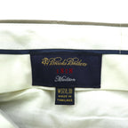 Brooks Brothers 2タック プリーツ ワイド スラックス パンツ XL ベージュ ウール ダブルカフス Madison