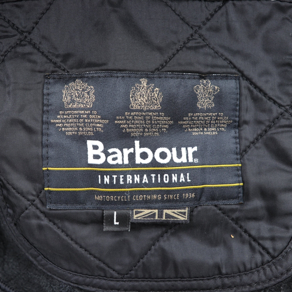 Barbour INTERNATIONAL インターナショナル モーターサイクルジャケット L ブラック キルティング ARIEL POLARQUILT MQU0365BK91