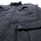 Barbour INTERNATIONAL インターナショナル モーターサイクルジャケット L ブラック キルティング ARIEL POLARQUILT MQU0365BK91