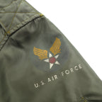 THE REAL McCOY'S 1950 Replica USAF Type L-2 Flight Jacket American Pad & Textile Co Size 40 MIL-J-5391 AF-12850 Military