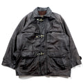 VINTAGE Leather Fireman Jacket Riders XL Brown Genuine