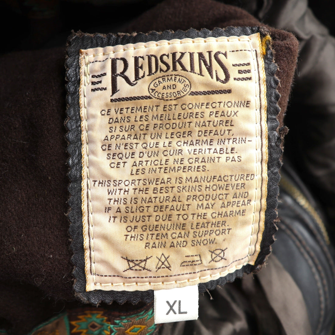 VINTAGE Leather Fireman Jacket Riders XL Brown Genuine