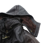 VINTAGE Leather Fireman Jacket Riders XL Brown Genuine
