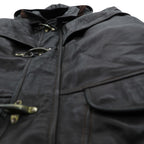 VINTAGE Leather Fireman Jacket Riders XL Brown Genuine