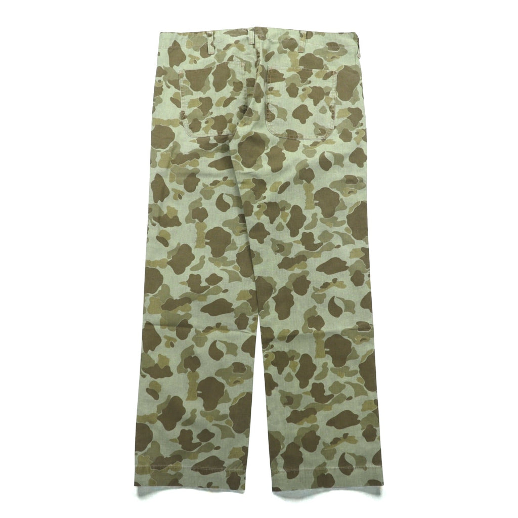 VINTAGE USMC P-1941 Duck Hunter Camo Utility Cargo Pants, Size M, Beige Cotton, Sand Beige, Replica, Deadstock, Unused