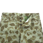 VINTAGE USMC P-1941 Duck Hunter Camo Utility Cargo Pants, Size M, Beige Cotton, Sand Beige, Replica, Deadstock, Unused