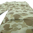 VINTAGE USMC P-1941 Duck Hunter Camo Utility Cargo Pants, Size M, Beige Cotton, Sand Beige, Replica, Deadstock, Unused