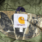 carhartt リメイク 再構築 リアルツリーカモ アクティブジャケット パーカー ブルゾン L カーキ コットン