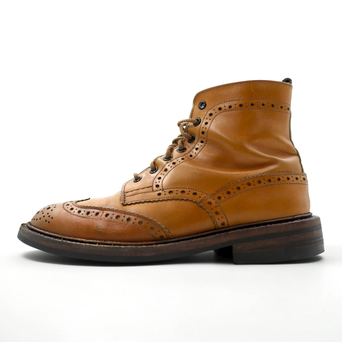 Tricker's 英国製 カントリーブーツ レースアップブーツ 26.5cm フルブローグ ウィングチップ MALTON M2508 ダイナイトソール イギリス製