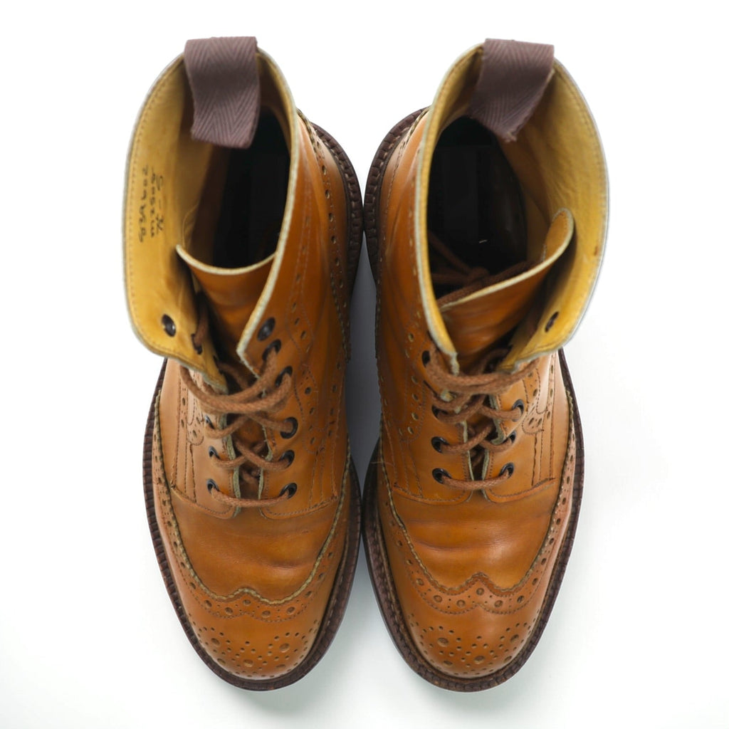 Tricker's UK Country Boots Lace-up Boots 26.5cm Full Brogue Wingtip MALTON M2508 Dainite Sole Made in England